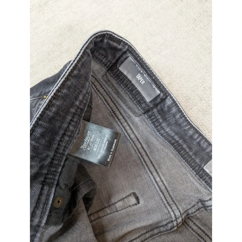 Revtown Jeans Mens 35x31 Black Taper Denim Stretch Medium Wash Pants - Picture 11 of 12